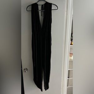 Black sleeveless jumpsuit